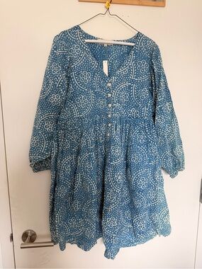 NWT Madewell Boho floral dress with balloon sleeves. Mini length